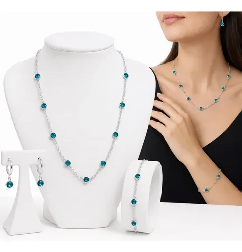 Kit Colar Cordão Com Pulseira + Brinco Argola Banhado a Prata 925